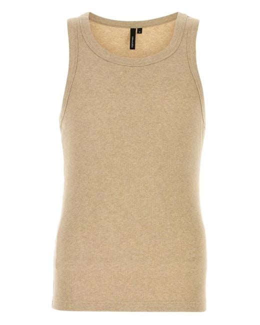 Entire studios Natural Ribbed Tank Top