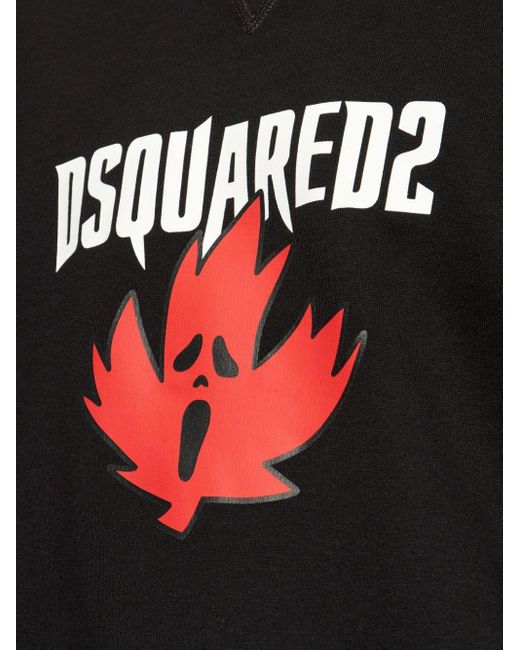 Sweat en coton à logo imprimé DSquared² pour homme en coloris Black