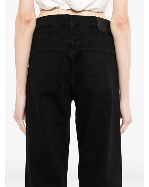 Citizens of Humanity Black Delfina Straight-Leg Jeans