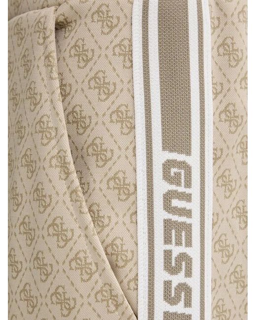 Guess Natural Monogram-Pattern Track Pants for men