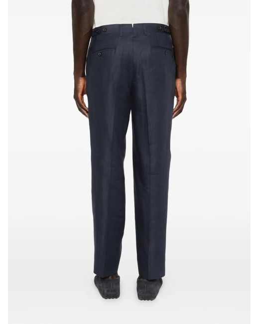 Corneliani Blue Belt-Loops Trousers for men