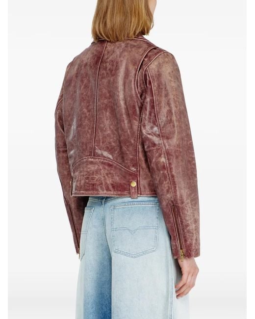 DIESEL Red Biker Jacket