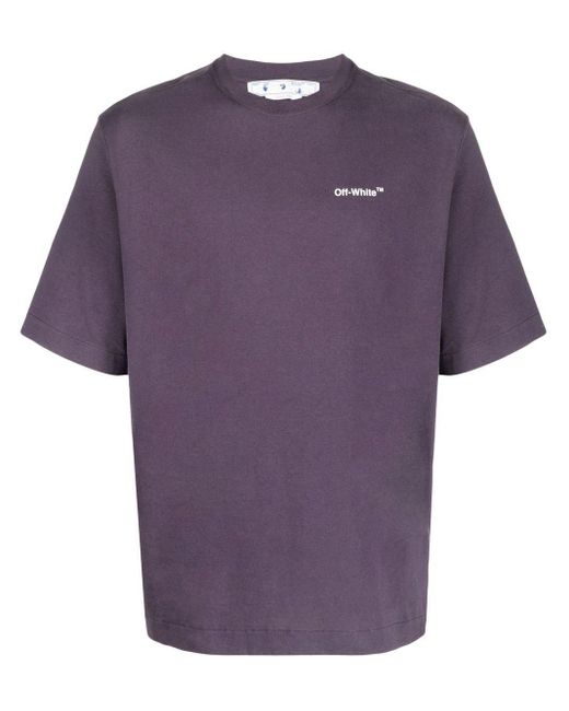 Off-White c/o Virgil Abloh Purple Graphic-print T-shirt for men