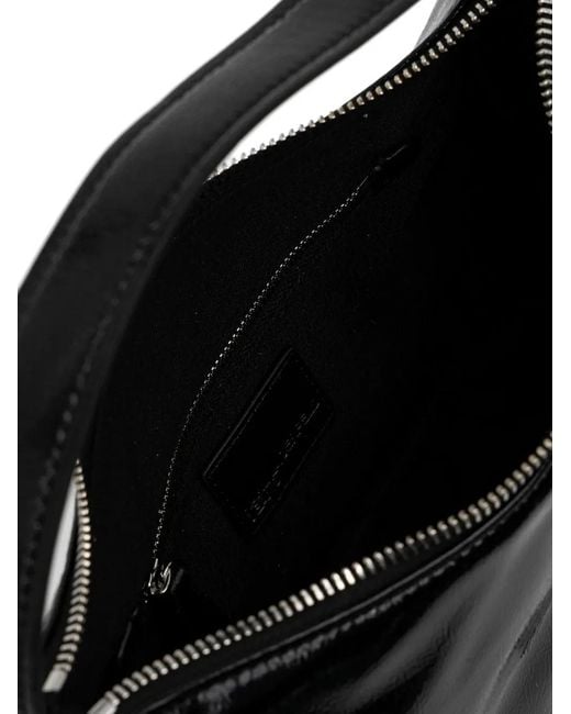 Karl Lagerfeld Black Logo Strap Satchel