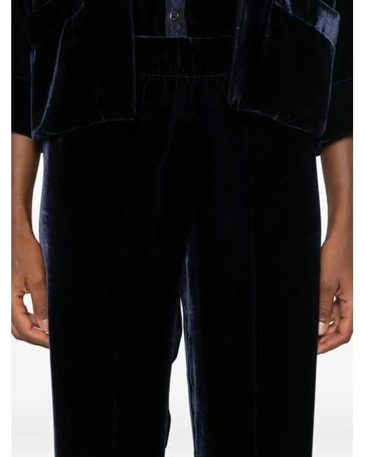 Whyci Fluwelen Broek in het Black