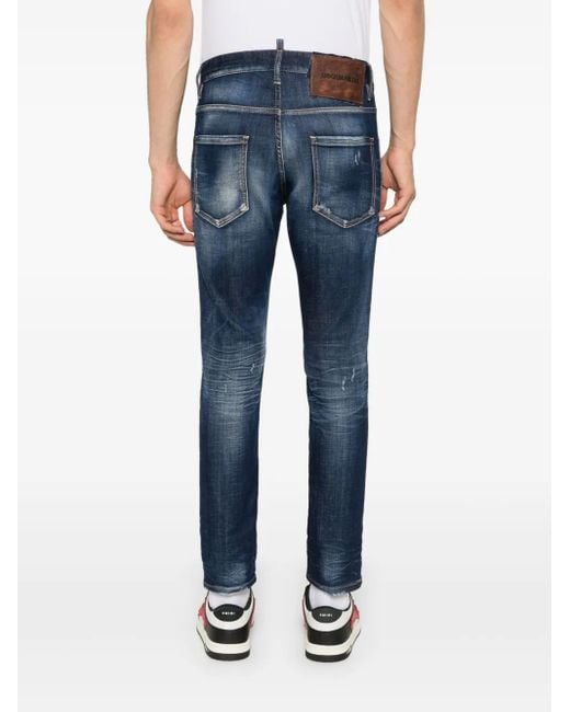 DSquared² Blue Skater Slim-Cut Jeans for men