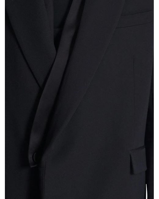 Balmain Black Grain-De-Poule Wool Jacket for men