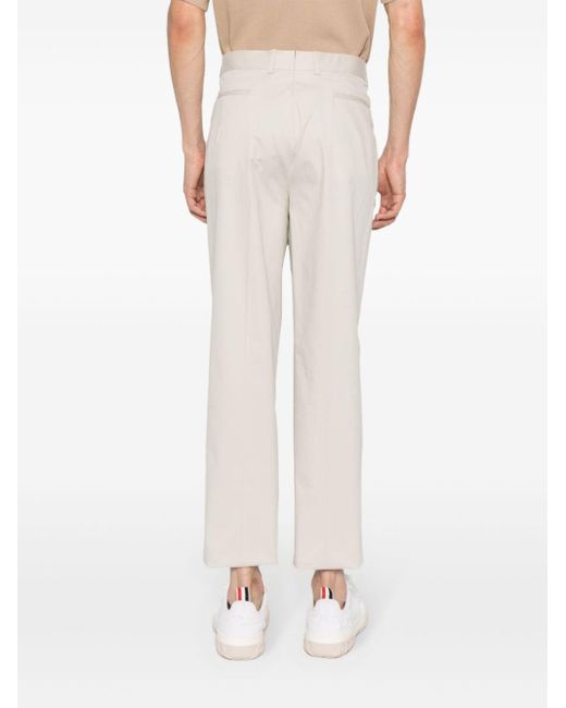 Zegna Natural Tapered Cotton Trousers for men
