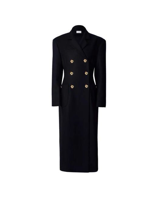 Violante Nessi Black Double-Breasted Coat