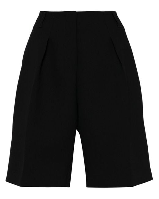 Jacquemus Ovalo Geplooide Shorts in het Black