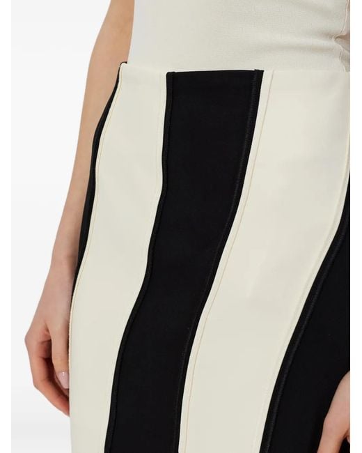 Entire studios Black Striped Midi Skirt