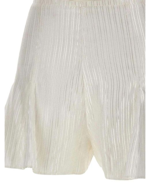 ROTATE BIRGER CHRISTENSEN White Patterned Mini Shorts