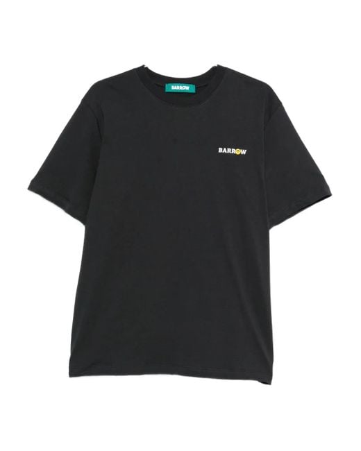 Barrow Black Graphic-Print T-Shirt for men