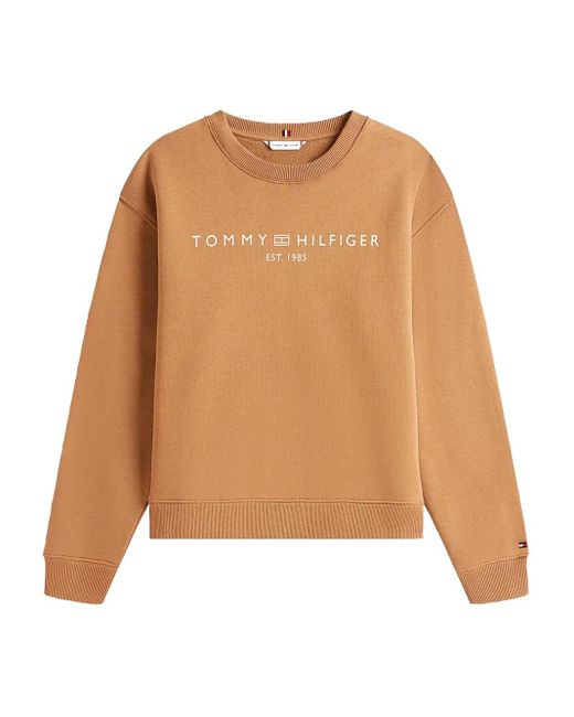 Tommy Hilfiger Natural Logo-Print Sweatshirt