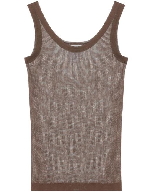 Lemaire シームレス タンクトップ Brown