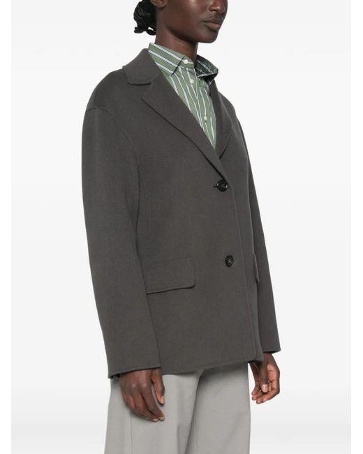 Max Mara Black Single-Breasted Wool Blazer
