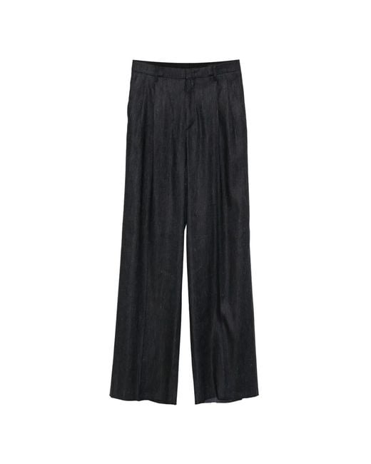 Tagliatore Black Ebony Pleated Trousers