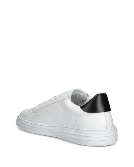 MSGM White Logo-Print Sneakers for men