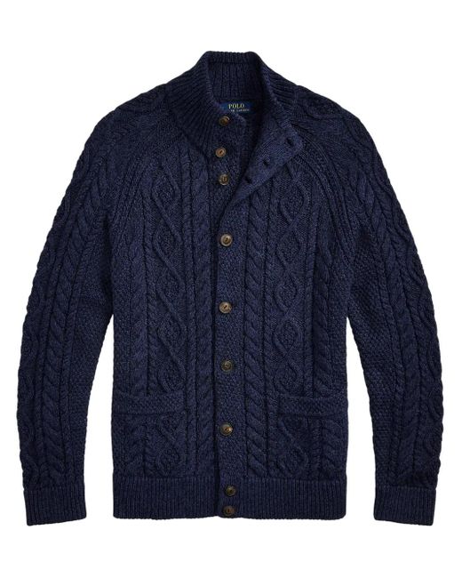 Cardigan En Maille Aran Polo Ralph Lauren pour homme en coloris Blue