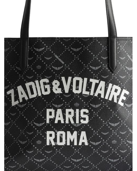 Zadig & Voltaire Black Logo-Print Tote Bag