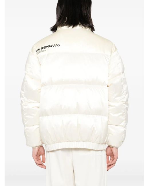 Aape By A Bathing Ape Moonface Donsjack Met Logo in het Natural voor heren