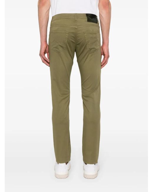 Jacob Cohen Broek Met Logopatch in het Green voor heren