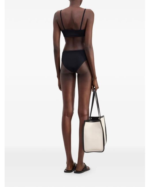 Loulou de Saison Black Haut De Bikini Olga À Encolure Carrée