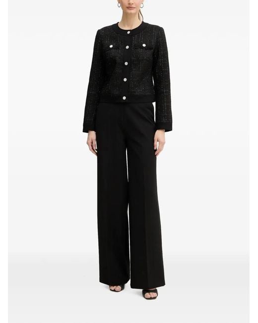 Morgan Black Button Patch Pocket Jacket