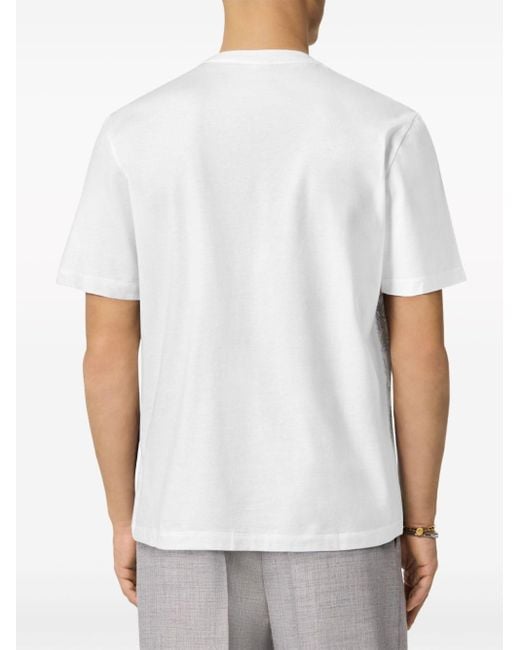 Versace White Barocco Sea Cotton T-shirt for men