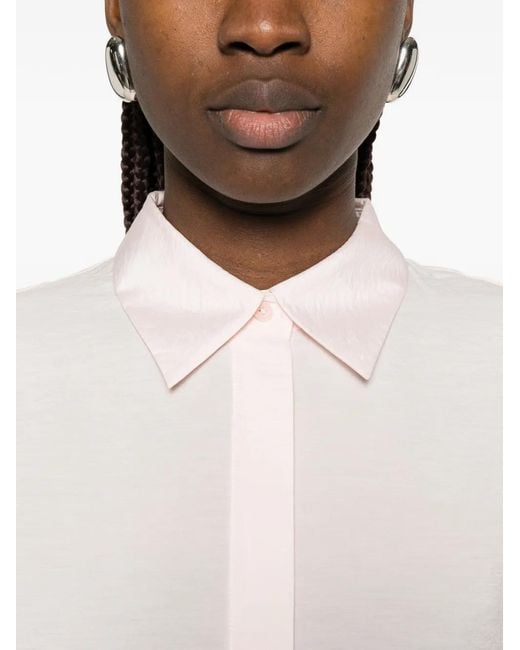 Totême White Long Sleeve Maxi Dress