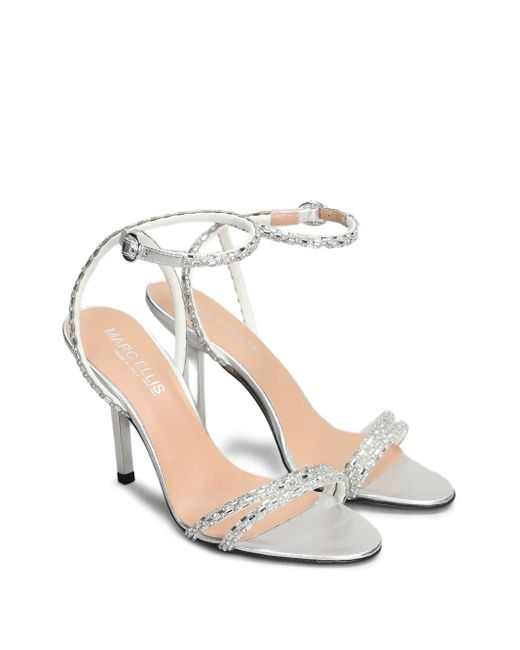 Marc Ellis White Azha Sandals