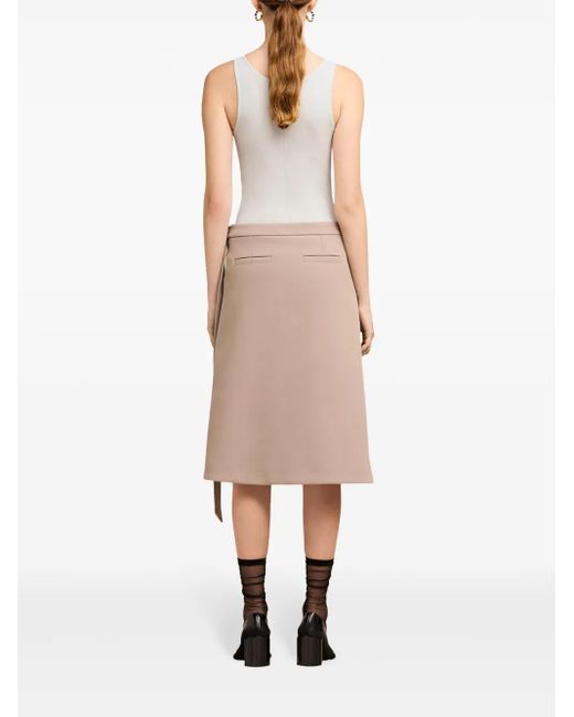 AMI White Button-Front Cotton-Rib Tank Top