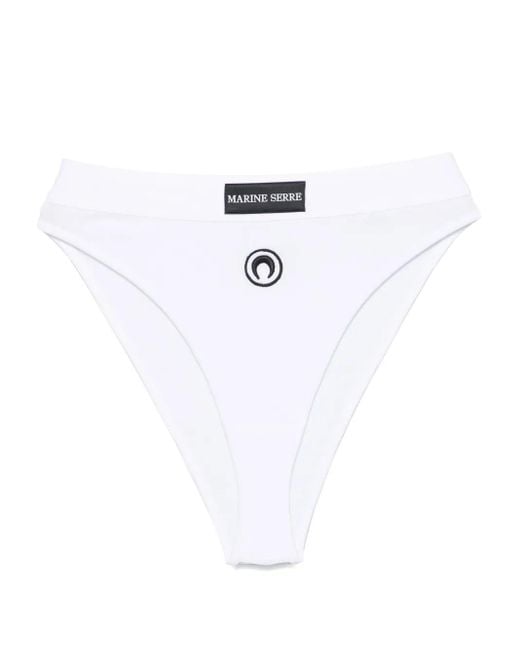 MARINE SERRE White Crescent Moon High-Waist Briefs