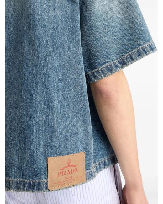 Prada Denim Overhemd in het Blue voor heren