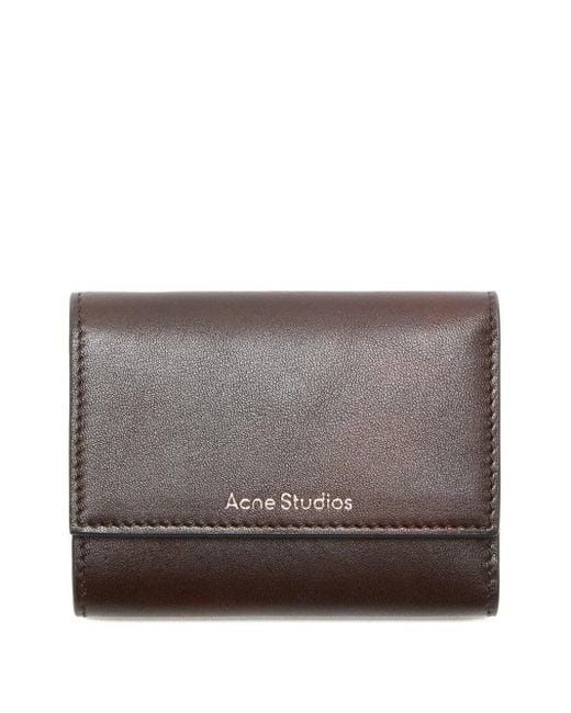 Acne Leren Pasjeshouder in het Gray