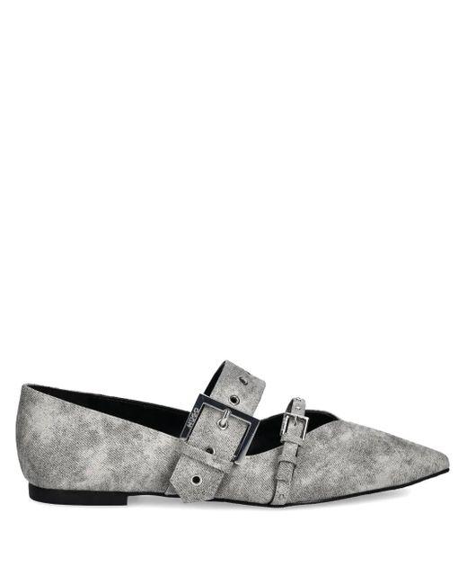 HUGO Gray Maridia Ballerinas