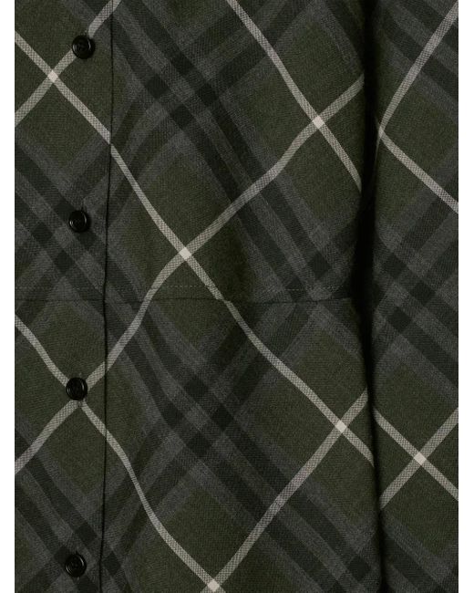 Robe-Chemise À Carreaux Burberry en coloris Green