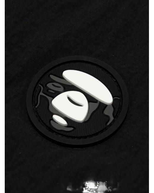 Aape By A Bathing Ape Black Logo Embroidered Jacket for men