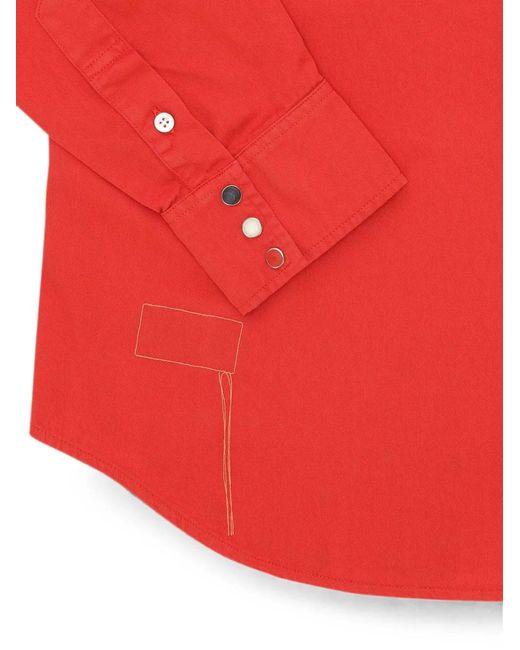 Fortela Red Smith Yoke-Detail Shirt for men