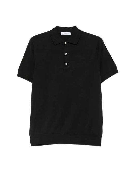 Manuel Ritz Black Knitted Polo Shirt for men