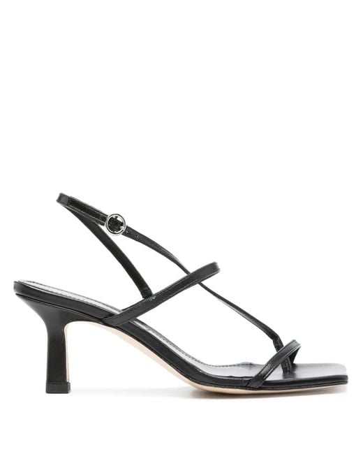 Aeyde Black Elise 75Mm Leather Sandals