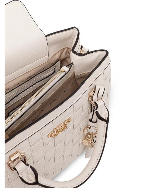 Guess White Sandy Logo Tote Bag