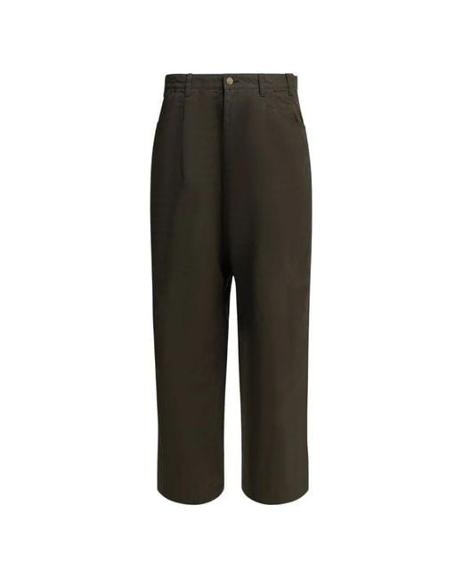 Comme des Garçons Black Pleated Straight-Leg Trousers for men