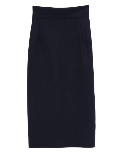 Falda midi con cintura alta La Petite Robe Di Chiara Boni de color Blue