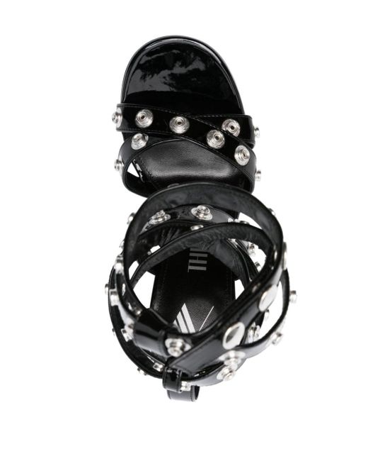 The Attico Black Cosmic 110mm Sandals