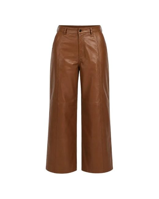 Yigal Azrouël Brown Rowan Leather Cargo Pants