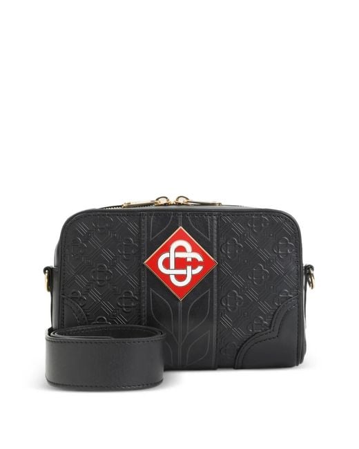 Casablanca Black Monogram Crossbody Bag for men