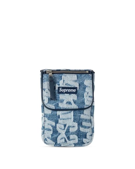Supreme Blue Jacquard Denim Neck Pouch