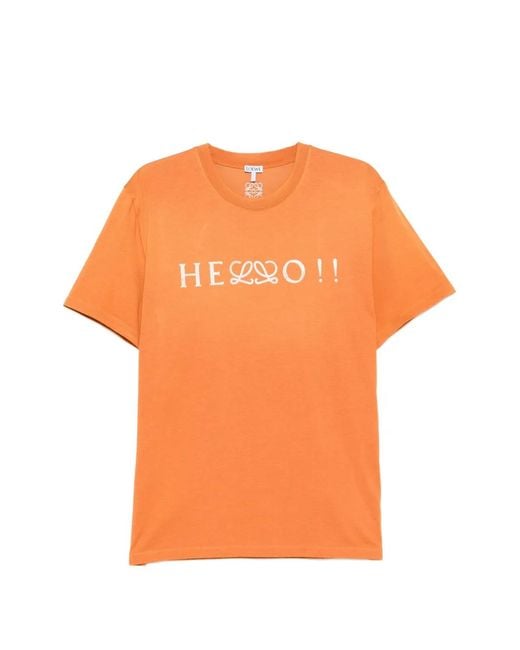 Loewe Orange Chemise À Logo Imprimé for men