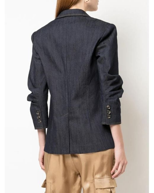 Cinq À Sept Black Khloe Single Breasted Denim Blazer